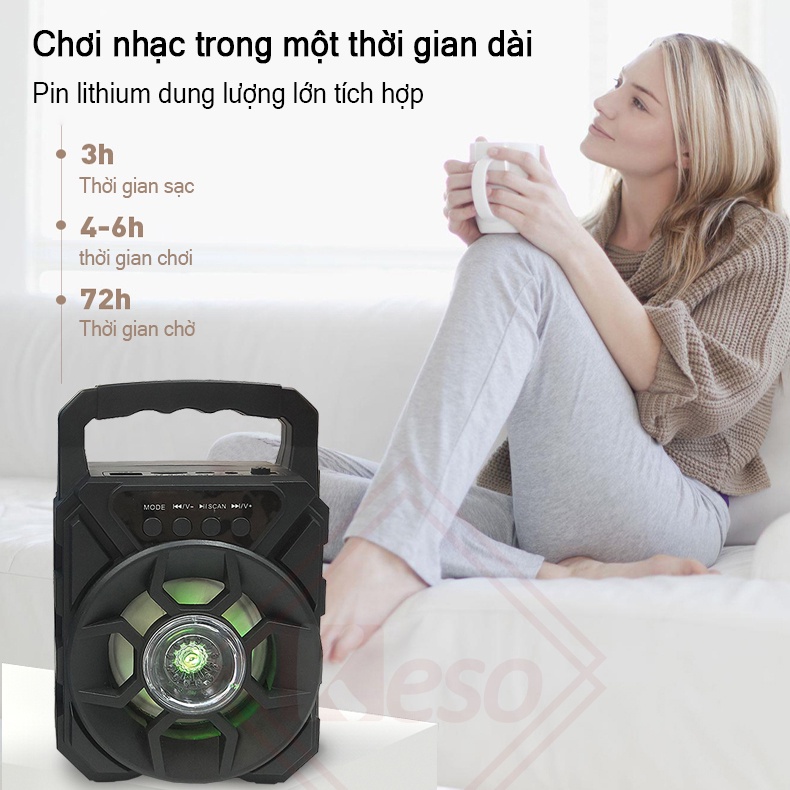 Mẫu mới nhất! Loa Bluetooth TN-S316, di động, âm thanh tốt, bass nặng, đèn nhấp nháy.