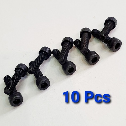 Gói 10 Con BuLon Lục Giác Chìm Đầu Trụ Kích Thước 8mm x 30mm Độ Bền 12.9 Thép Màu Đen