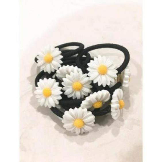[1K GIÁ SỐC] [ Sale 1k ] Cột tóc hoa cúc (Daisy) siêu xinh - Dây thun cột tóc