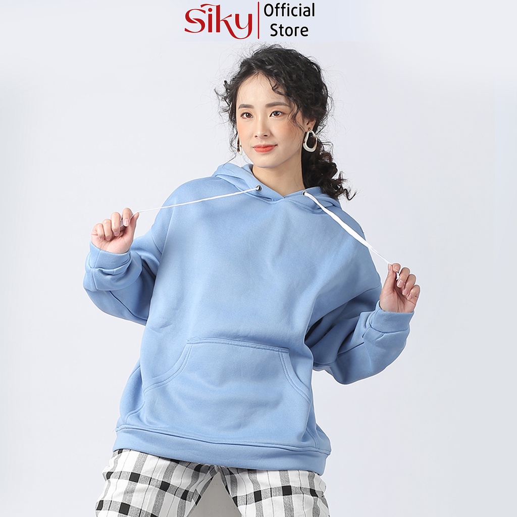 Áo hoodie nữ form rộng basic - Siky