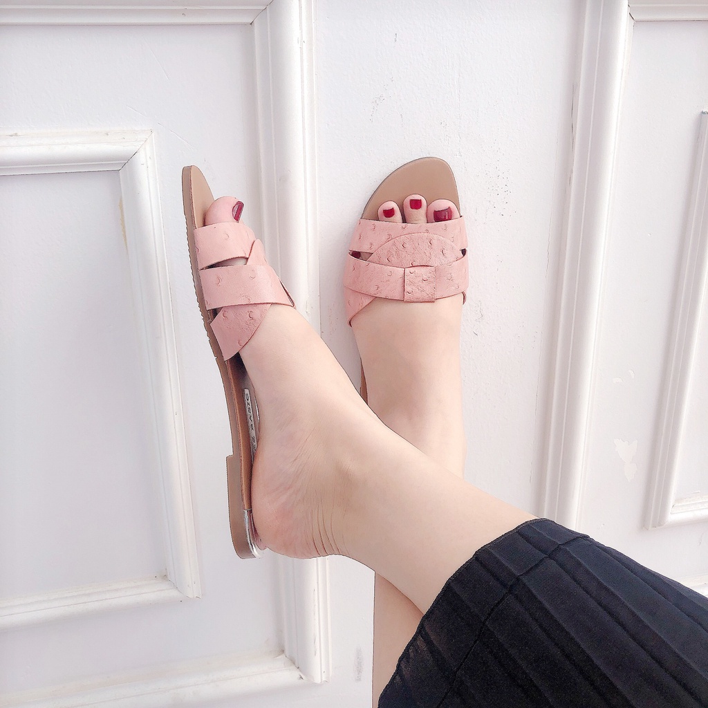 DÉP COLEE QUAI VÒNG 2 DA MỀM ÊM CHÂN ĐẾ NHẸ CHỐNG TRƯỢT