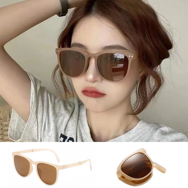 Kính mát thời trang nam nữ mắt vuông gấp gọn thích hợp lái xe đi đường dã ngoại bảo vệ mắt và chống tia UV ABICA 226