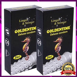 Bao Cao Su Golden time 3 in 1 🔥CỰC HOT🔥 Gân – Gai - Cổ thắt - Kéo dài thời gian 7% (12c) Hot