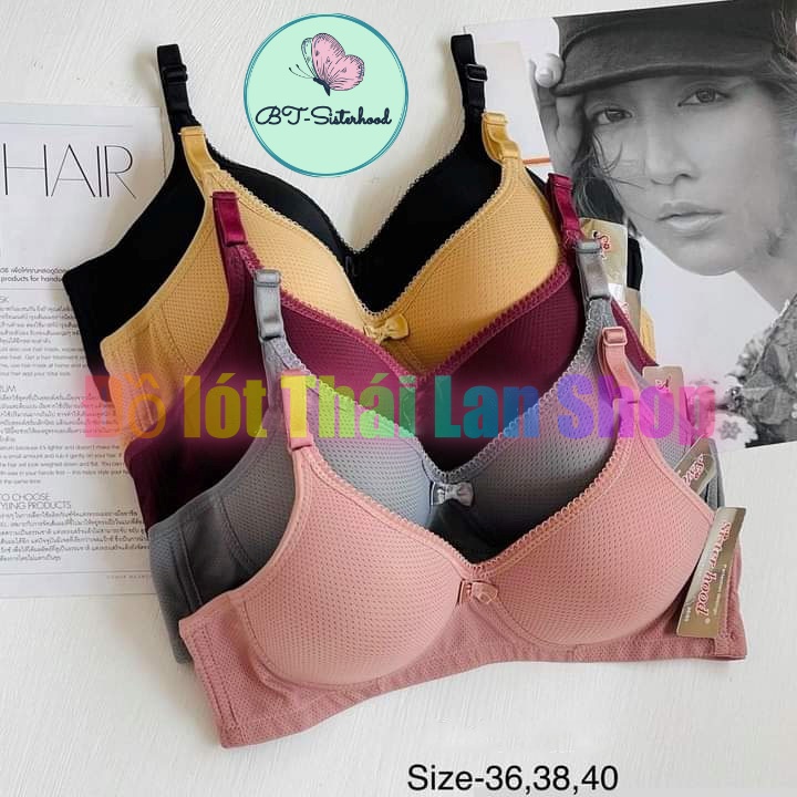 Áo ngực THÔNG HƠI Thái Sisterhood không gọng không đệm mút, áo lót Sister Hood 6328, LAVENUSA, LOT STORE
