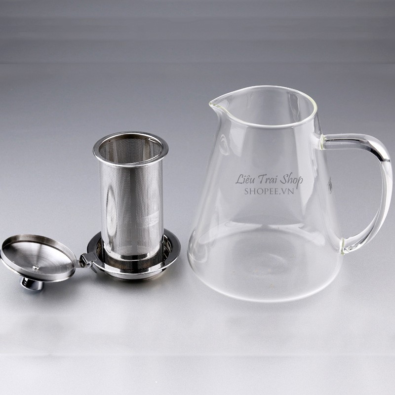 Ấm pha trà cao cấp thuỷ tinh borosilicate chịu nhiệt