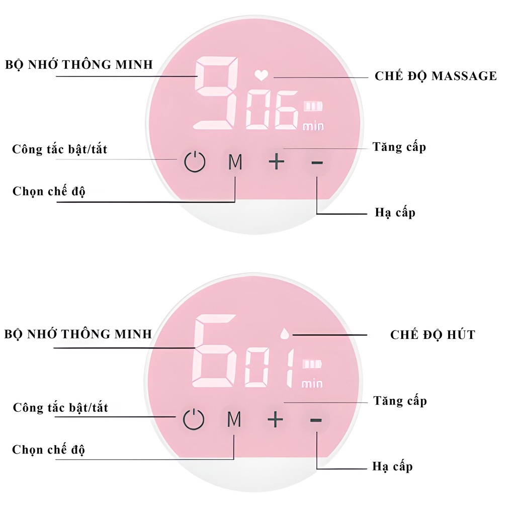 Máy hút sữa, vắt sữa điện đơn cầm tay không dây với 9 chế độ hút không đau - ảnh sản phẩm 7