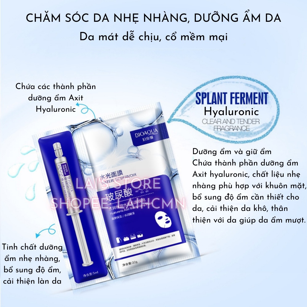 Set Tinh Chất Và Mặt Nạ Water Reservoir Bioaqua Dưỡng Ẩm, Giữ Ẩm, Căn Bằng Nước Và Dầu, Ngậm Nước, Căng Bóng, Mịn Màng