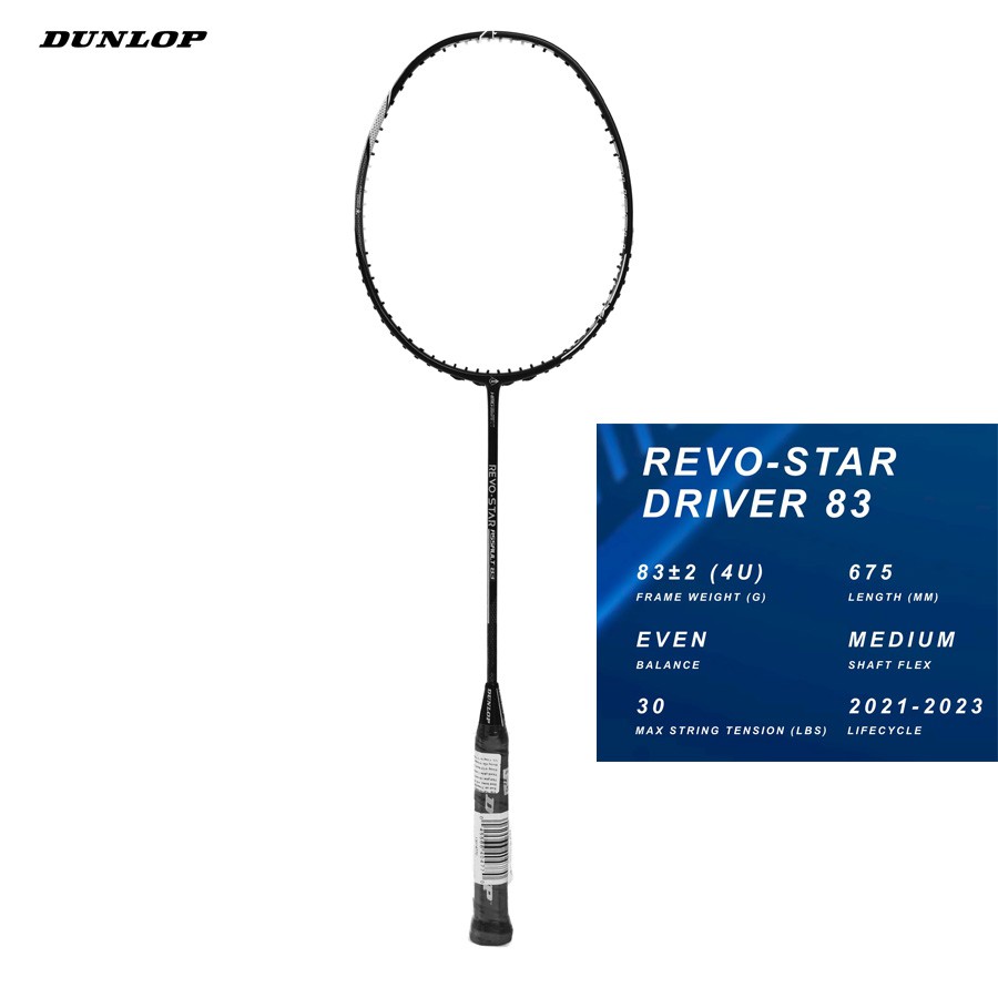 Vợt cầu lông Dunlop Revo Star Driver 83 - Hàng chính hãng thương hiệu Anh Quốc