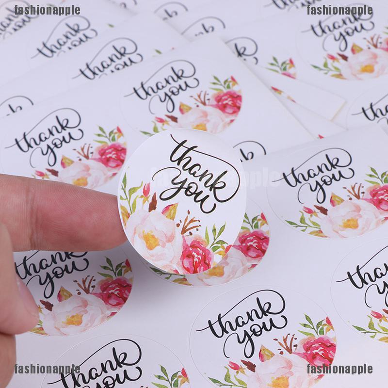 Set 120 Miếng Dán Tròn In Chữ Thank You Xinh Xắn