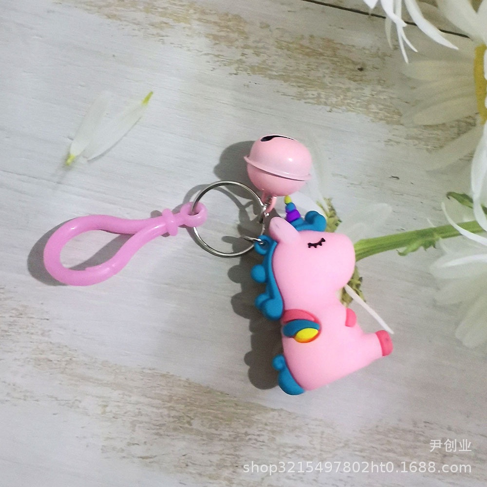 Móc khóa KÌ LÂN KÈM CHUÔNG dễ thương