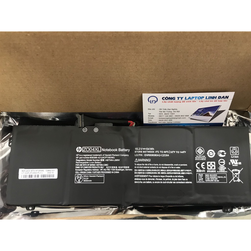 Pin Laptop HP (Original) 64Wh ZBook Studio G3 G4 ZO04XL Battery