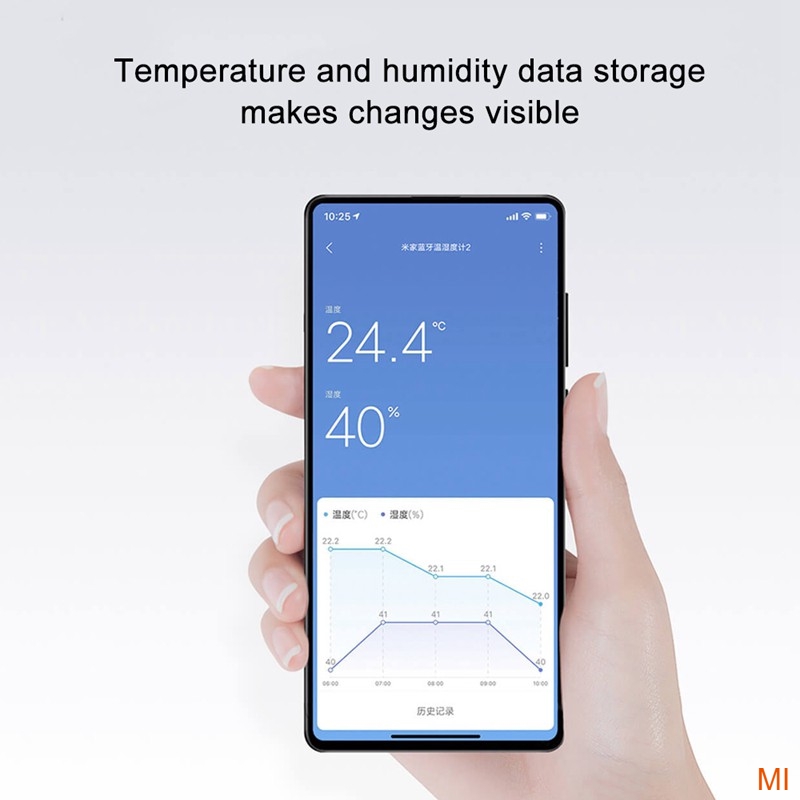 Nhiệt Kế Điện Tử Thông Minh Xiaomi Mijia Bluetooth 2 Không Dây Có Chế Độ Ẩm Kèm Ứng Dụng Mijia