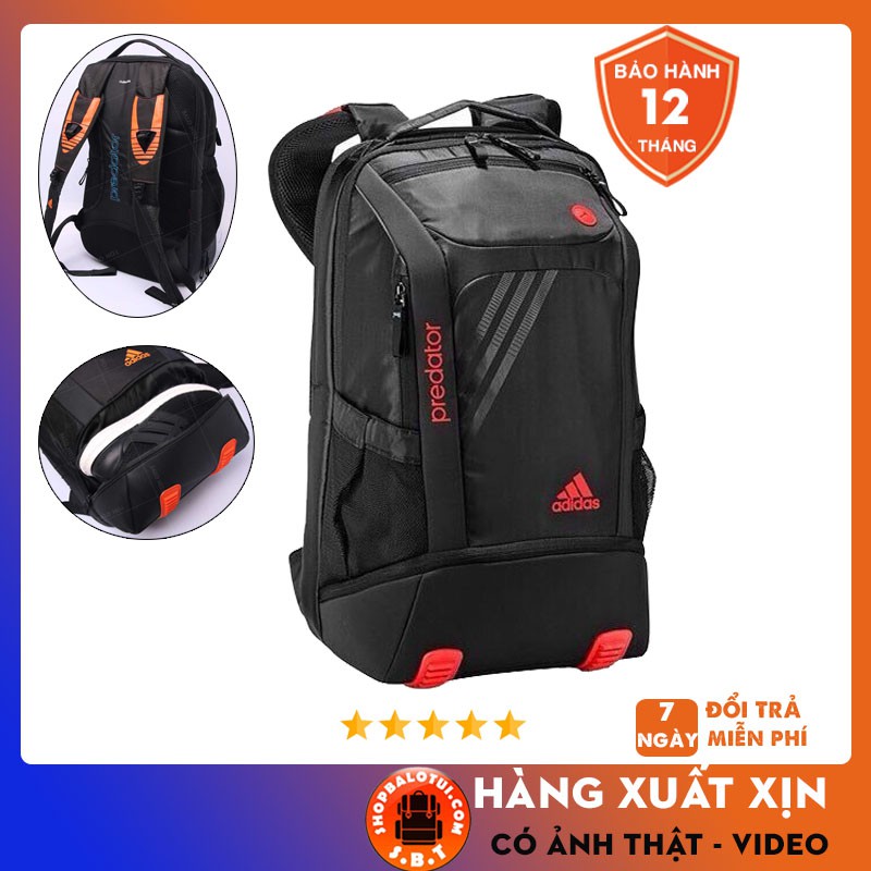 Balo Laptop DASS [ HÀNG VNXK BH 1 NĂM ] Balo Adidas Predator - Thiết kế vuông vắn cứng cáp có ngăn đựng laptop CHÔNG NƯỚ