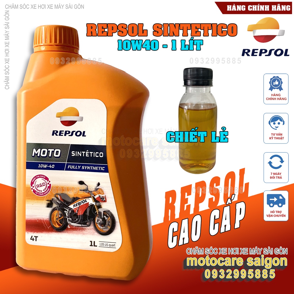 [CHIẾT LẺ] Nhớt Repsol Sintetico 4T 10w40 - Nhớt xe số/tay côn
