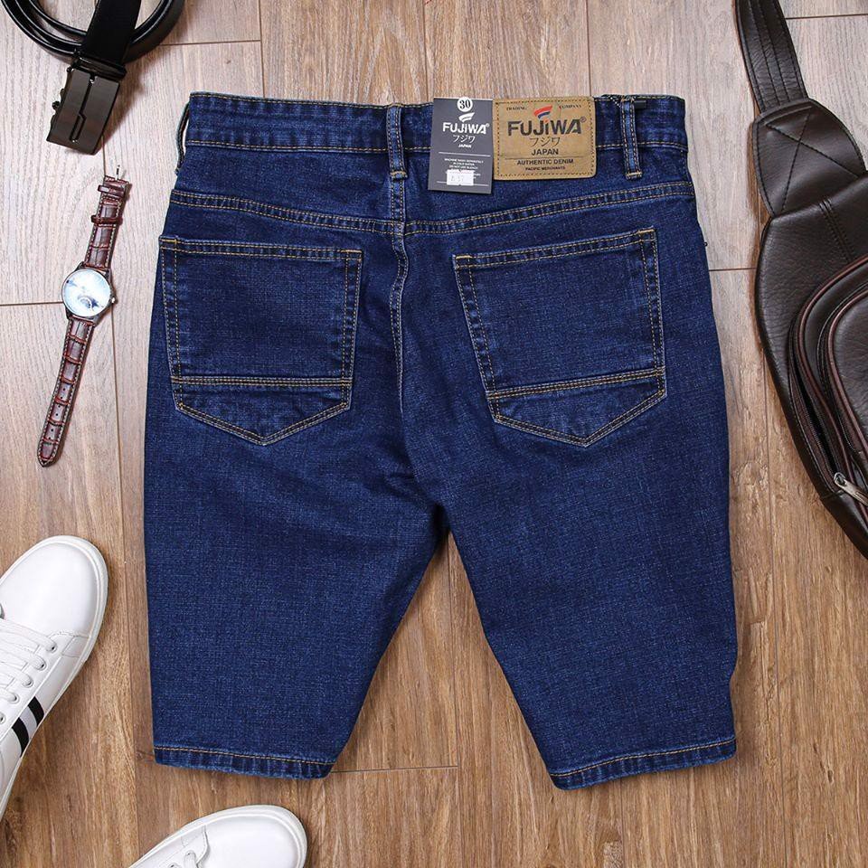 Short Jean Nam Ngắn Cao Cấp Không Wash Fujiwa - SS. Quần jean có thun co giãn, mặc rất thoải mái. Mua ngay nào!