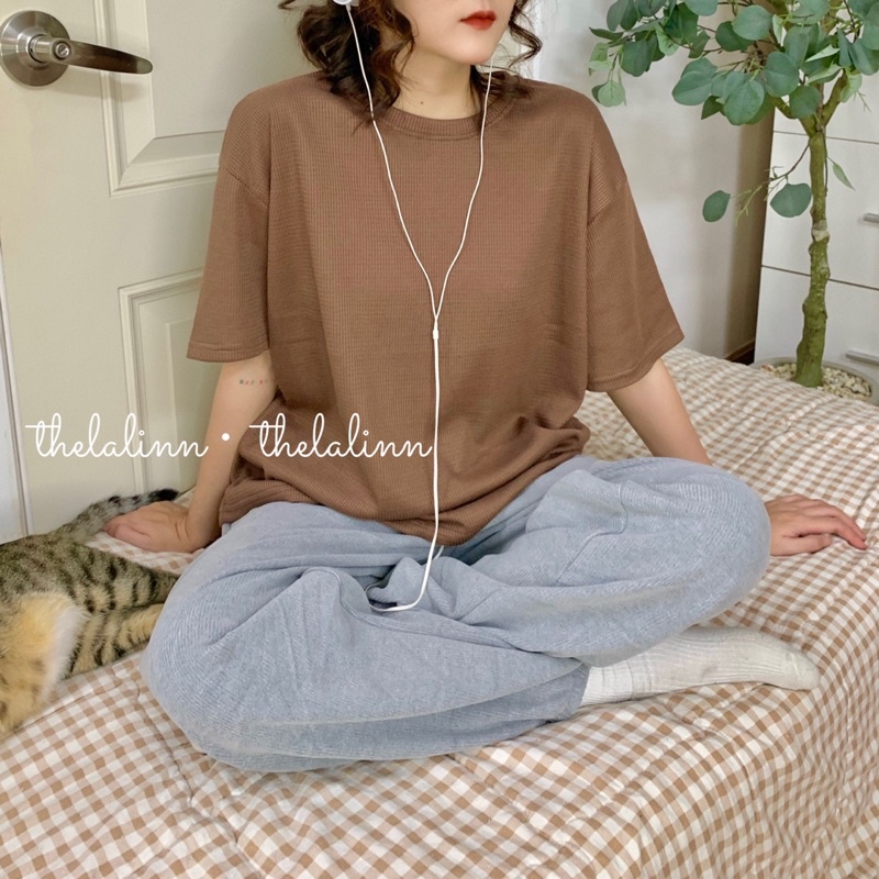 [ ẢNH THẬT ] Áo phông trơn basic cổ tròn cotton. Áo thun nữ vintage nhiều màu