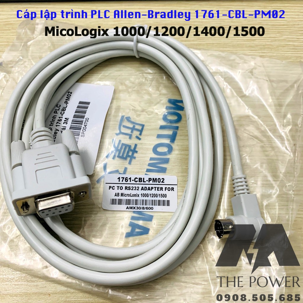 Cáp lập trình PLC Allen-Bradley 1761-CBL-PM02 dài 3M MicroLogix 1000, 1200, 1400, 1500