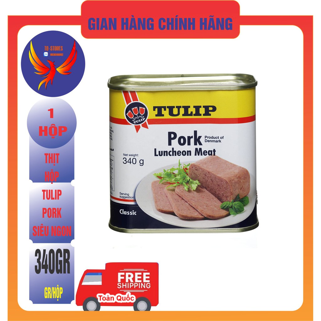 1 Hộp Thịt Hộp Tulip Pork 340g Cực Ngon