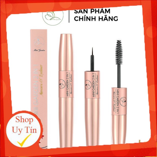 Chuốt Mi Mini Garden 2 In 1 Mascara & Eyeliner Mau Khô Giữ Nếp Mi Dài Cong Mướt PV992