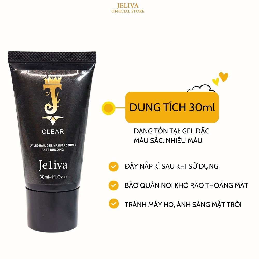 Gel gôm đắp móng JELIVA 30ml