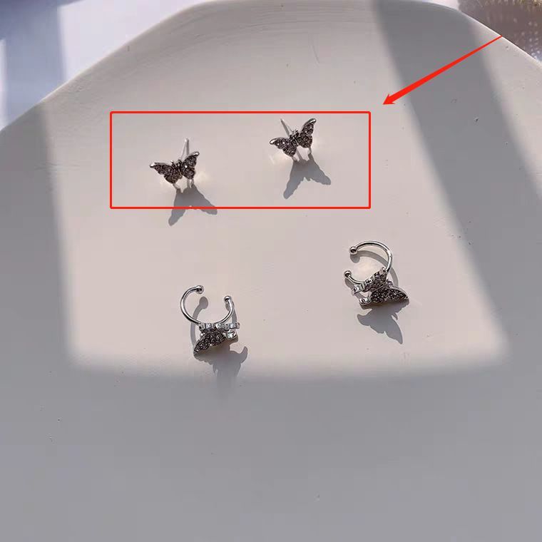 Korean Mini Butterfly Girl Super Fairy Temperament Simple and Versatile Ear Bone Clip Ear Clip Butterfly series