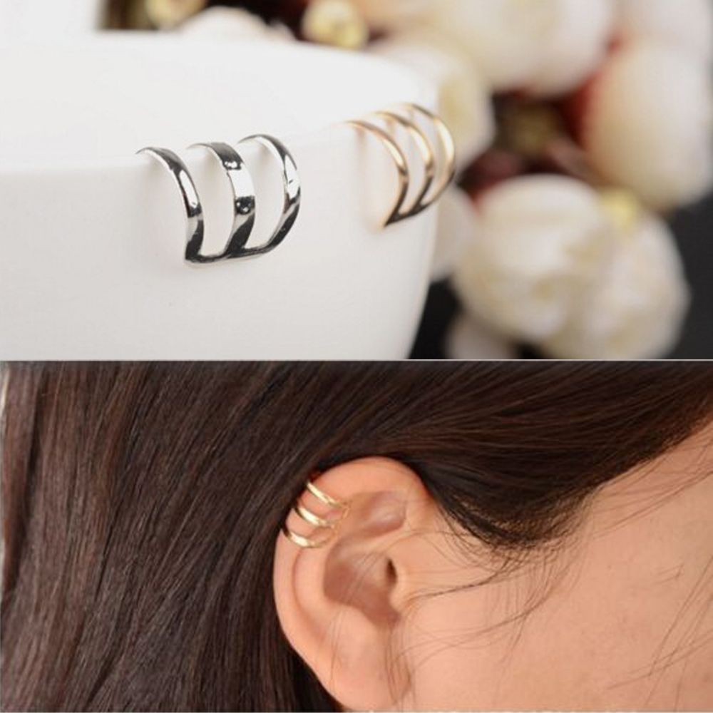 2Pcs Gift Party Fashion Jewelry Ear Clip No Pierces Cuff Earrings