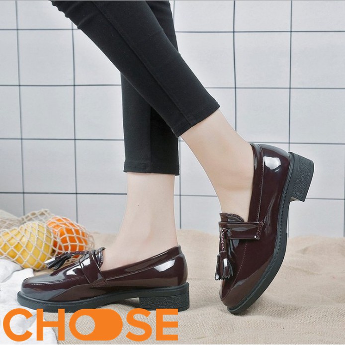 Giày Nữ Da Mọi OXFORD Choose Mẫu Lười Thời Trang Nữ Gót Cao 3cm G141K | BigBuy360 - bigbuy360.vn