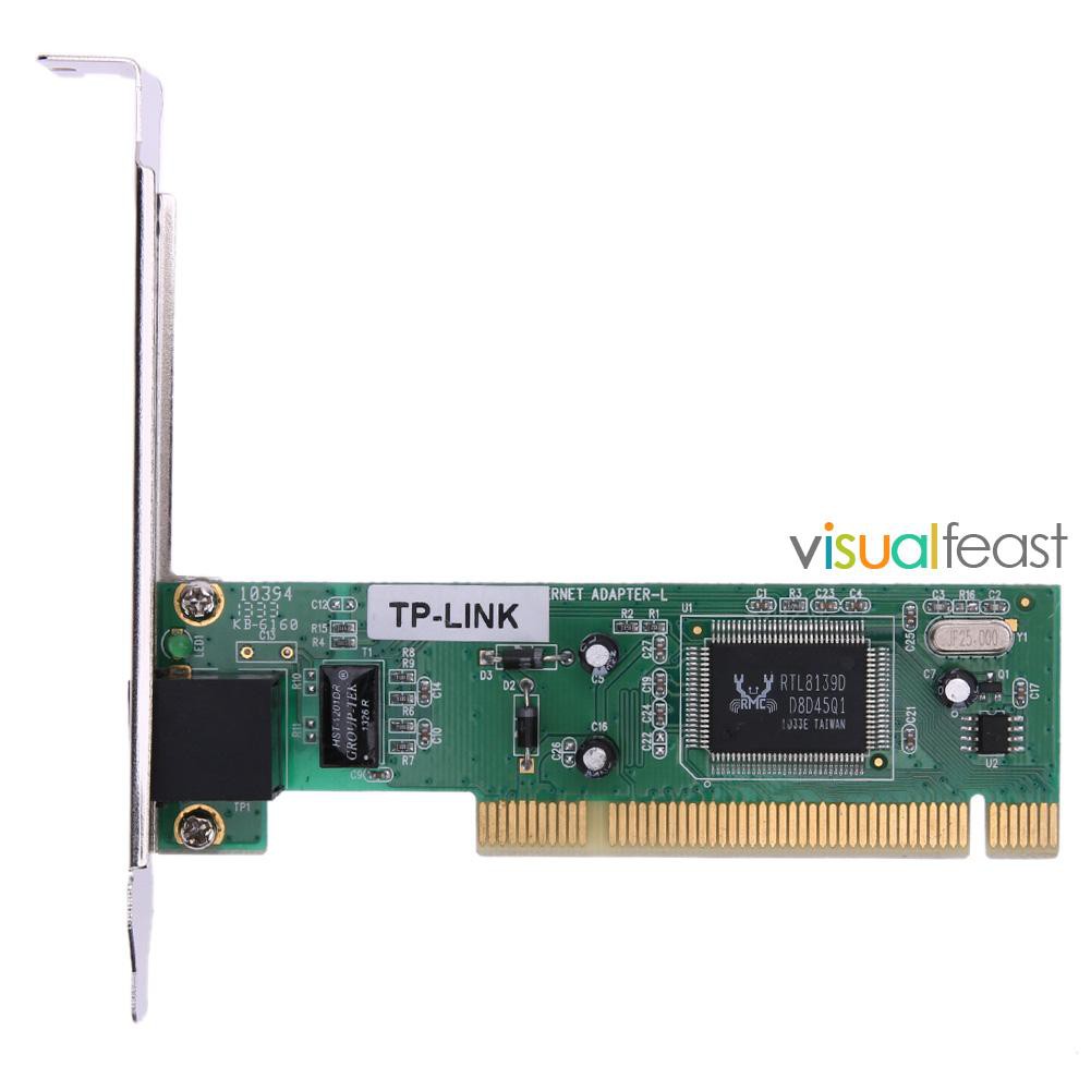 😉[Ready Stock/COD]😉PCI Realtek RTL8139D 10/100M 10/100Mbps RJ45 Ethernet Network Lan Card Adap