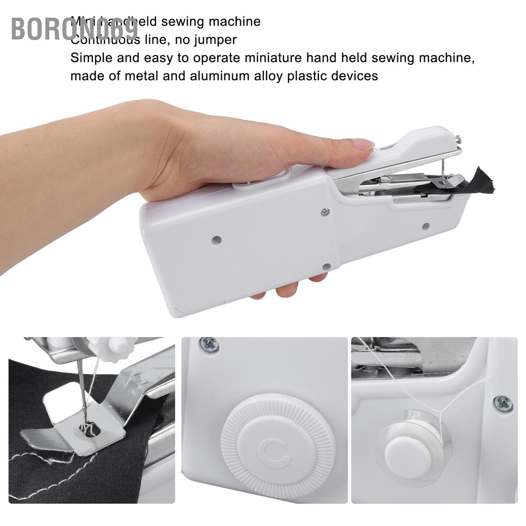 Máy khâu cầm tay DC6V điện nhỏ có độ ồn thấp cho hộ gia đình Boron069