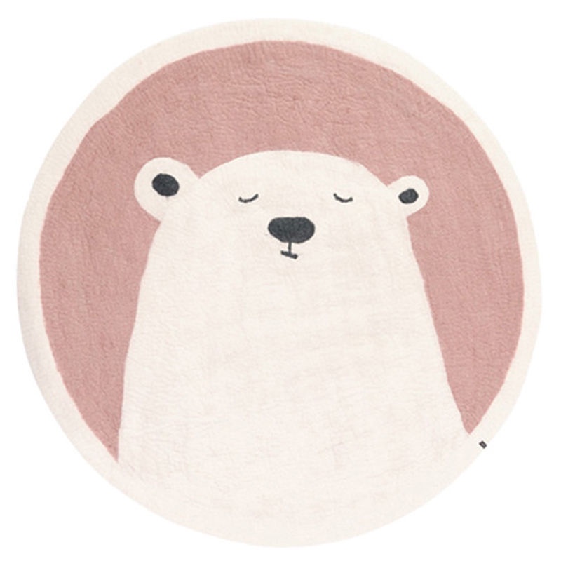 Thảm Chùi Chân Hình Tròn Họa Tiết Hoạt Hình Dễ Thương Thấm Hút Tốt Chống Trượt Tiện Dụng