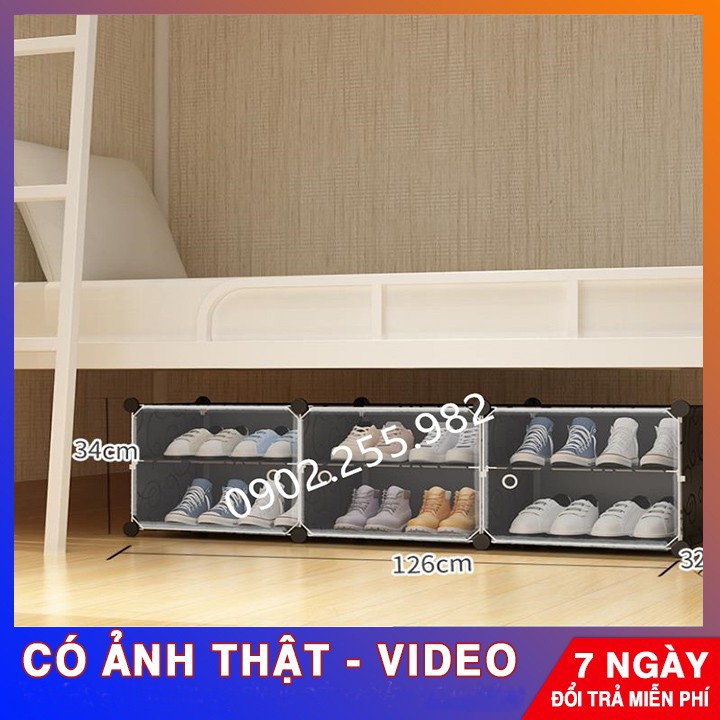 💥 SALE SỐC 💥 TỦ NHỰA ĐỰNG GIÀY DÉP KIỂU MỚI 6 Ô (chia ô) BỘ TRẮNG ĐỤC TỰ CHỌN CÁCH LẮP