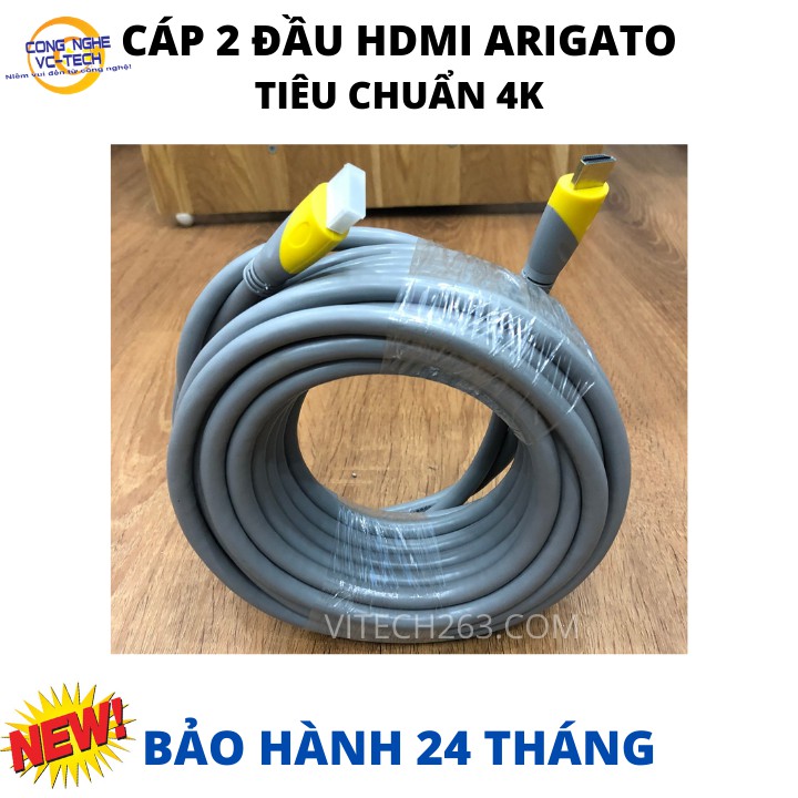 Cáp HDMI 20M ARIGATO HDTV 4K*2K (19+1) - HDMI To HDMI Hàng Nhập Khẩu Bảo Hành 24T-Phân loại lựa chọn 10m/15m/20m