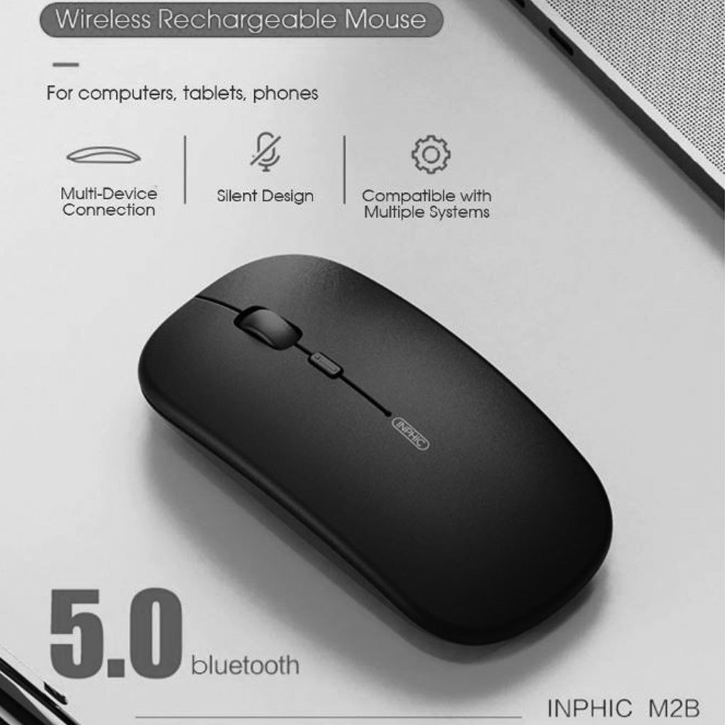 Chuột sạc không dây / chuột bluetooth Inphic M2B Bluetooth 5.0 phong cách Macbook -Bảo hành 1 đổi 1 -dc4520