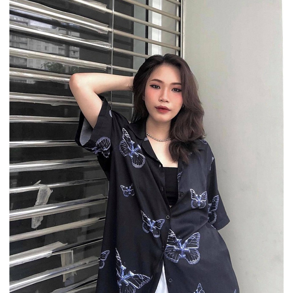 Áo Sơ mi dirtycoins Monarch Print Shirt Nam nữ Kun Shop