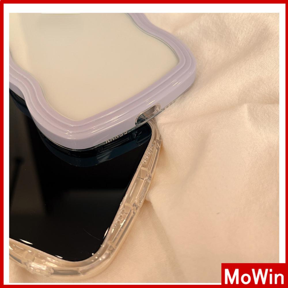 Ốp điện thoại silicone dẻo trong suốt viền gợn sóng màu sắc kẹo ngọt thích hợp cho iPhone 11 13 Pro Max 12 Pro Max XR