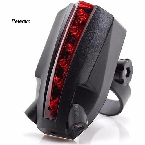 Bộ 2 đèn Laser + 5 LED cảnh báo ánh sáng đỏ in logo cho đuôi xe đạp