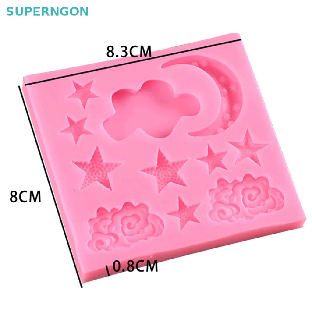 Khuôn Silicone Tạo Hình Làm Bánh Kẹo Hình Trăng Sao DIY
