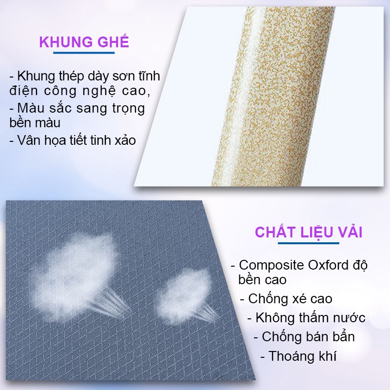 Giường gấp văn phòng - Vải chống thấm nước, chống bám bụi - Hàng chính hãng NIKITA