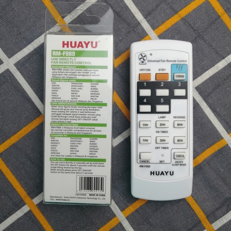 Điều Khiển Remote Quạt Đa Năng RM-F989 -Bảo Hành Đổi Mới