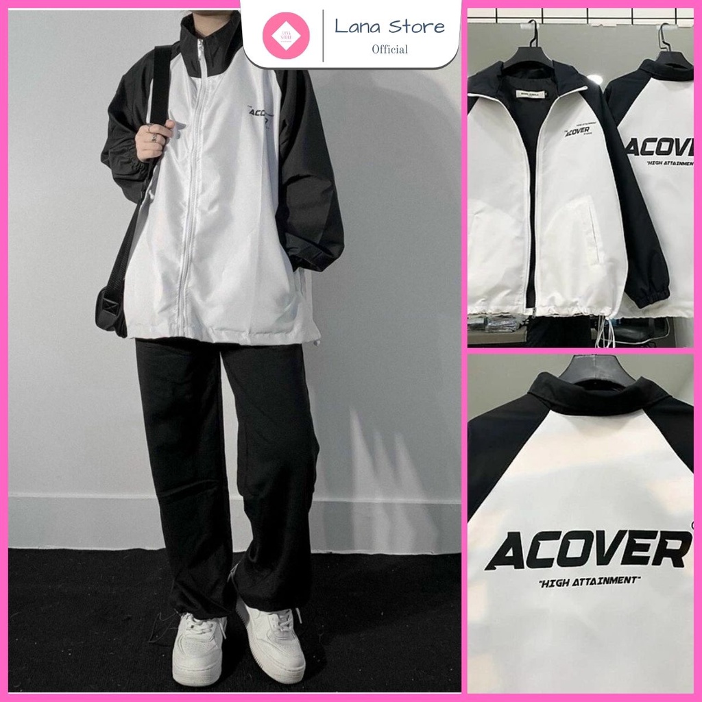 Áo Khoác Bomber Dù In Acover 2 Lớp Form Rộng Unisex Nam Nữ
