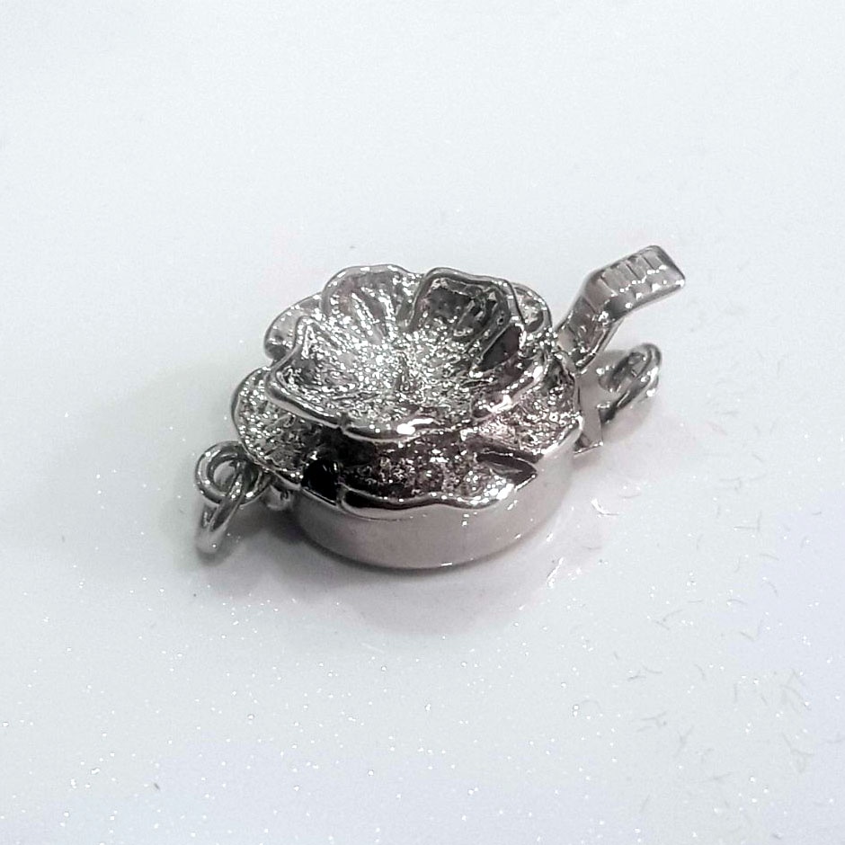 [K29B] Phụ kiện trang sức (DIY) - Khóa trống gắn ngọc 6-10ly lá sen làm vòng cổ vòng tay