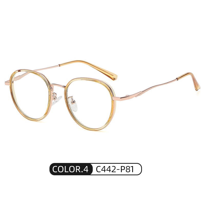 Mắt kính ZELIN ZC808 gọng tròn kim loại chống ánh sáng xanh phong cách retro