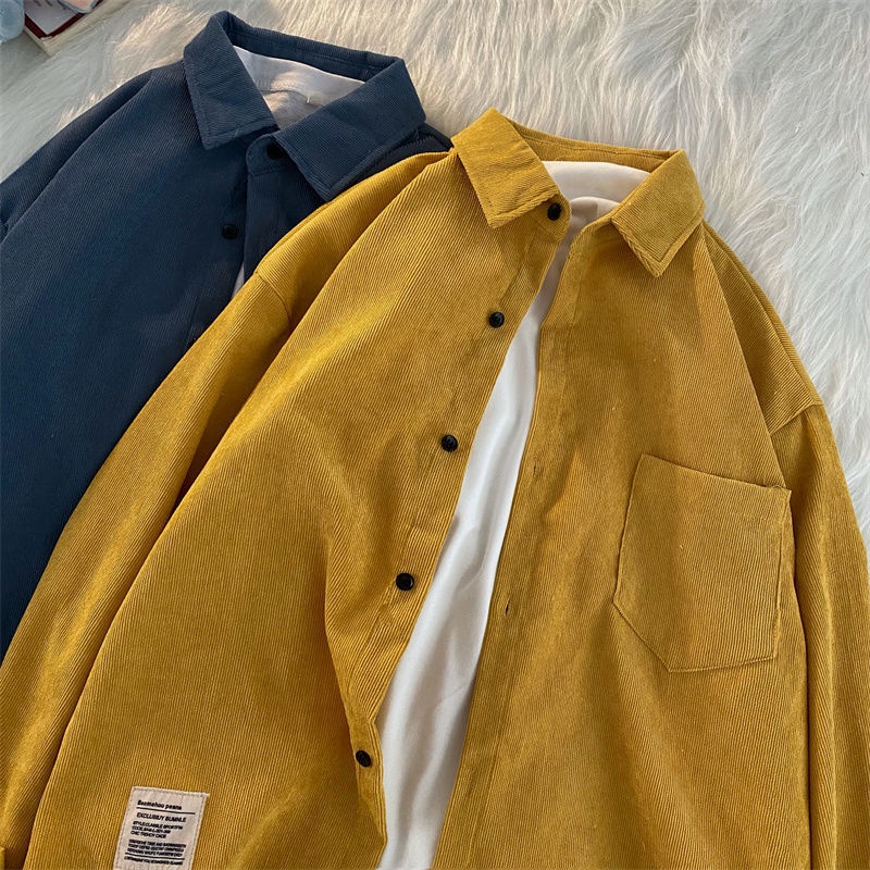 Áo Sơ Mi Tay Dài Dáng Rộng Màu Sắc Đơn Giản Phong Cách Hàn Quốc Cho Nữ