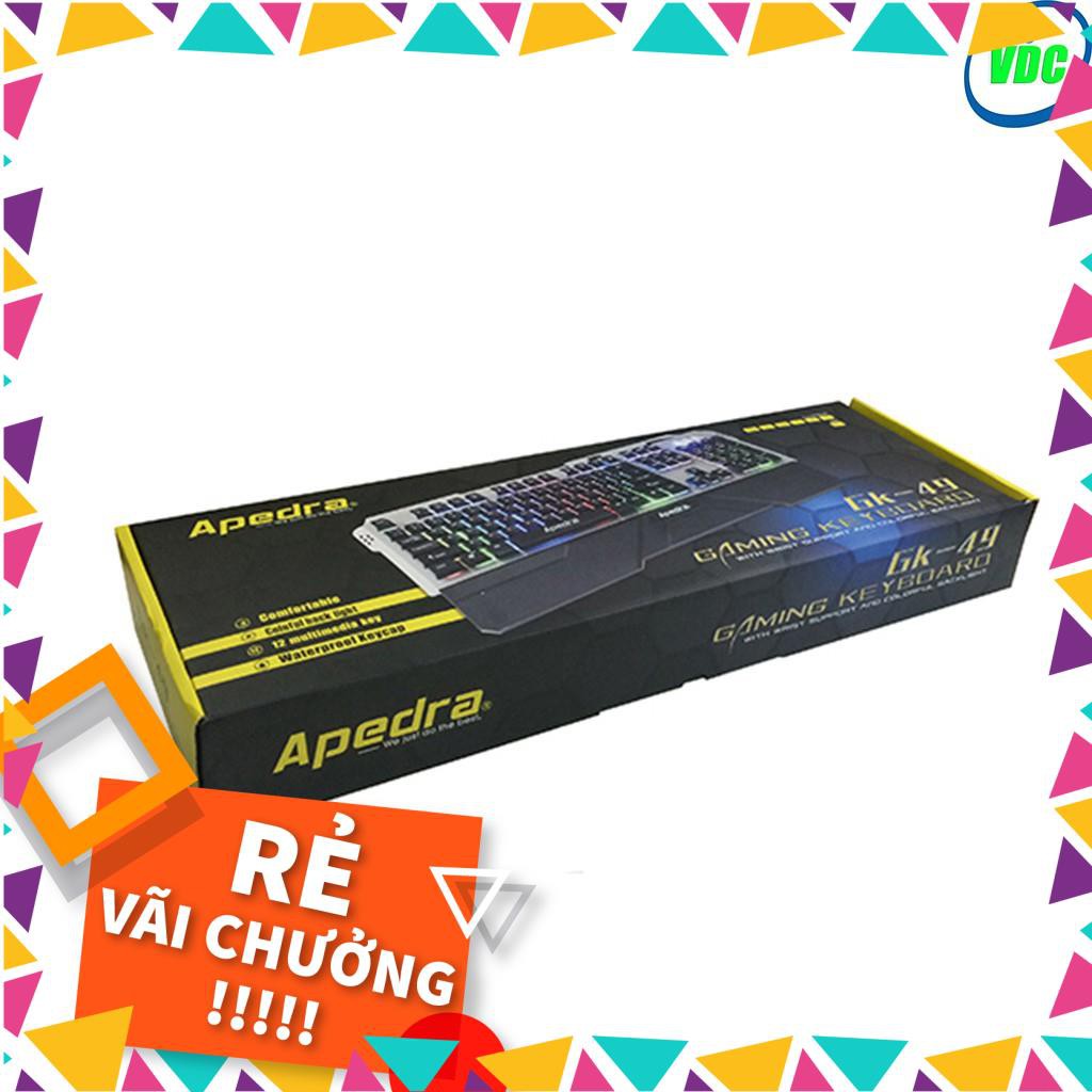 [RẺ VÔ ĐỊCH] Bộ phím chuột Gaming Apdra GK49 + A5 - Led Rainbow - Chuột A5 Led RGB - Có kê tay [CHẤT] | BigBuy360 - bigbuy360.vn