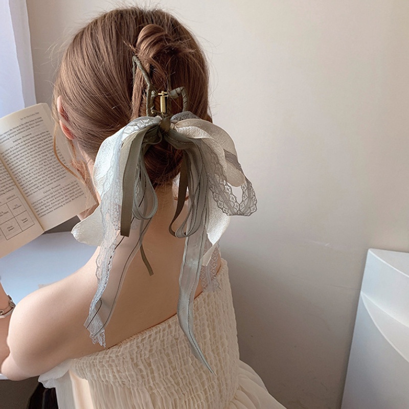 Kẹp Tóc Nơ Lưng Hình Cá Mập Phong Cách Cổ Điển Chất Lượng Cao Dành Cho Nữ