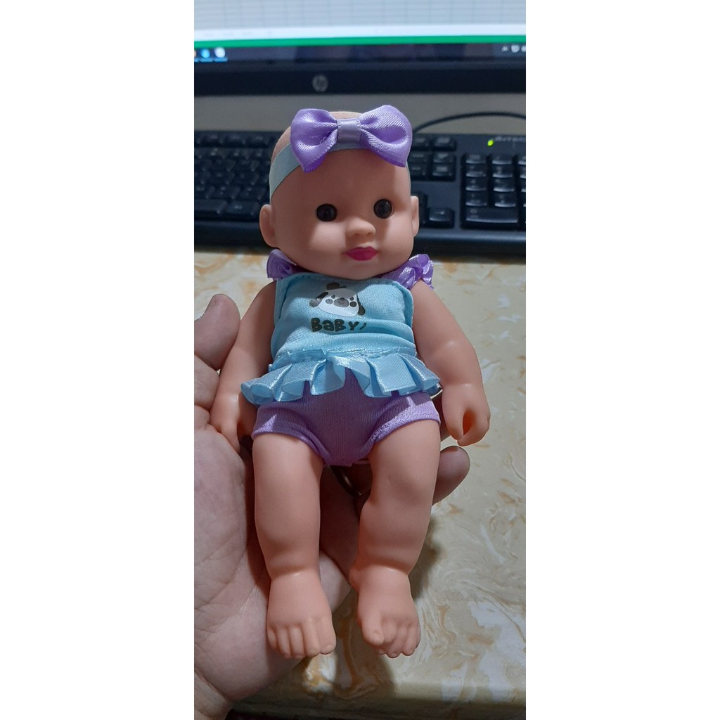 Búp Bê 18 cm Tái Sinh Mềm Mại  mắt 3D -  7 inch Reborn Baby Doll