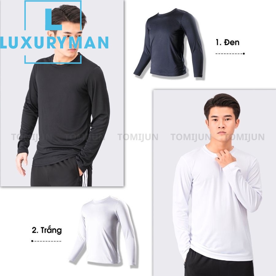 Áo thun nam tay dài, áo giữ nhiệt thể thao nam body co giãn, giữ ấm, màu sắc trẻ trung và năng động