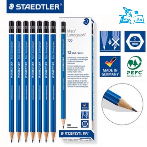 Bút chì gỗ Đức STAEDTLER Mars Lumograph 2B/HB