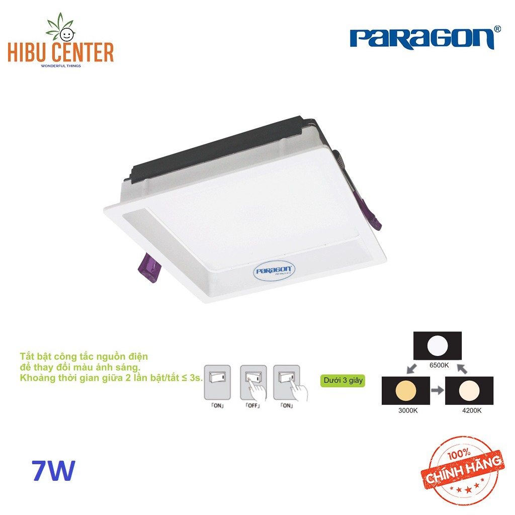 Đèn LED Paragon Downlight 7W/ 9W/ 12W Có Đổi Màu (PRDNN Series) Hàng Chính Hãng – HIBUCENTER