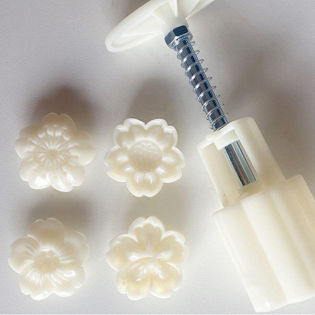 Khuôn Nhấn Làm Bánh Trung Thu Hình Hoa Anh Đào 3D DIY